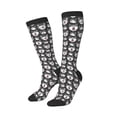 thumbnail image 2 of Fotbe Husky print Women's Men's Novelty Crew Socks Cotton Socks Knee High Socks for Walking,Running,Nurses,Pregnancy, 2 of 9