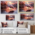 thumbnail image 4 of Designart "Tranquil White Flamingo Haven" Animals Flamingo Floater Framed Wall Art Prints, 4 of 5