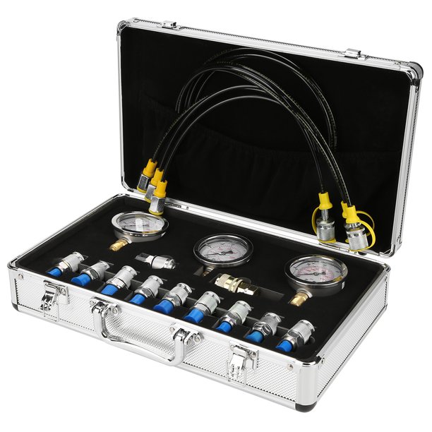 Kit De Prueba De Presión Hidráulica, Indicador De Presión Hidráulica, Detección De Presión Del Sistema Hidráulico Resistente A Altas Temperaturas Para Excavadoras De ANGGREK Hydraulic tester