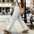 thumbnail image 3 of Lmueinov Women's 90s Retro Parachute Cargo Pants Elastic Waist D string Multi Pockets Baggy Wide Leg Streetwear Casual Hiking Jogger Pants, S-XXL, 3 of 7