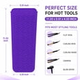 thumbnail image 7 of Heat Resistant Silicone Mat Pouch for Flat Iron, Curling Iron,Hair Straightener,Hair Curling Wands,Hot Hair Tools travel accessory (Purple), 7 of 7