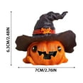 thumbnail image 3 of Cute Pumpkin Head Witch Hat Ornament Festive Party Table Decoration, 3 of 3