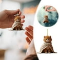 thumbnail image 1 of Hangs2 2D Acrylic Cat Themed Rearview Ornament And Keychain For Indoor And Holiday Use, 1 of 5