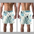 thumbnail image 3 of luoweisi Men's Beach Shorts Quick Dry Swim Trunks with Mesh Lining Polar Bear S, 3 of 5
