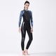 thumbnail image 4 of DivaSail Wetsuits Buceo Traje de buceo Hombre y traje de mujer de manga larga pantalones largos Cuerpo completo Traje de baño completo Deportes transpirables Pieles de buceo Mujeres Negro / azul 【XL】 seitruly OD003283-14, 4 of 7