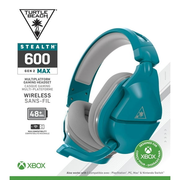 Turtle Beach® Stealth™ 600 Gen 2 MAX - Teal Xbox Series X, Xbox Series S, Xbox One X, Xbox One S, PS5™, PS4™, PS4™ Pro, PS4™ Slim, Nintendo Switch™, PC et Mac®