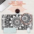 thumbnail image 4 of Large Gaming Mouse Pad for Desk, Black and White Mandala Desk Mat, Mandala Flower Desk Pad, 31.5"x11.8" Extended Big Computer Keyboard Mouse Pad with Non-Slip Base and Stitched Edge, 4 of 13