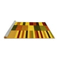 thumbnail image 2 of Ahgly Company Machine Washable Indoor Square Abstract Yellow Contemporary Area Rugs, 5' Square, 2 of 4