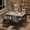 Grey, variant on QinaQin 4 Piece Dining Table Set for 4, Wooden Kitchen Table with Cushioned Seats and Corner Protectors for Small Spaces