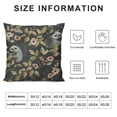 thumbnail image 6 of Acheng  Throw Pillow Cover Sloth Funny Lazy Animal On Branch Seamless Pattern Cartoon Lovely Wildflowers Decor Lumbar Pillow Case Cushion for Sofa Couch Bed Standard Queen  White, 6 of 6