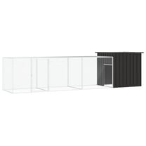 vidaXL Chicken Coop Multipurpose Chicken House with Mesh Cage Galvanized Steel
