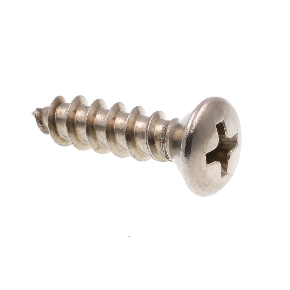#8 x 3/4 STAINLESS  PHILLIPS OVAL SHEET METAL SCREWS 18-8