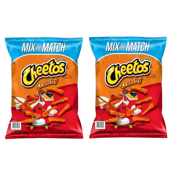 2 Pack Cheetos Crunchy Cheese Flavored Snacks, Party Size Chips, 17 3/8 oz