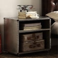 thumbnail image 2 of Aluminum Nightstand with Caster Legs / Bedside Storage in Bedroom / Built - in Charging Function, 2 of 2