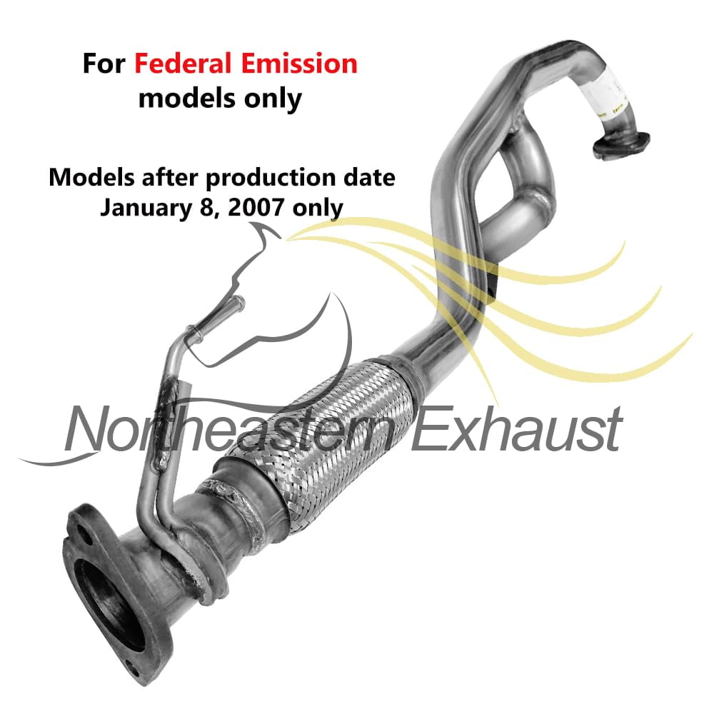 Northeastern Exhaust Catalytic Y-Pipe, Flex Pipe, Resonator & Muffler Fits 2007-2008 Mercury Mariner 3.0L - Direct Fit | Stainless Steel Exhaust System Kit