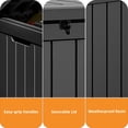 thumbnail image 4 of Uforic 51 Gallon Resin Outdoor Deck Box, Waterproof Lockable Storage Box with Side Handles for Patio Garden Pool, Black, 4 of 8
