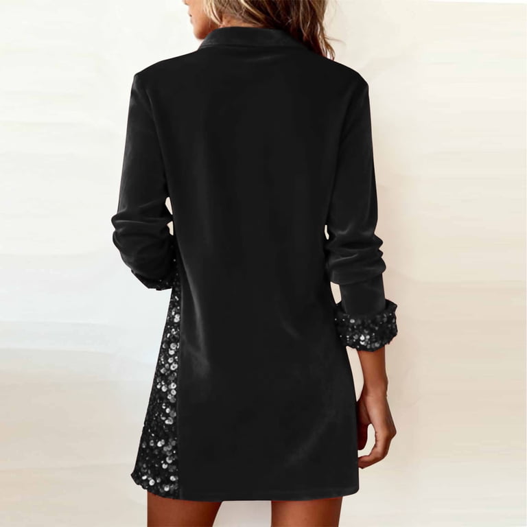 Womens Dresses Black Velvet Shift Dress Women's Velvet Vintage Tea Dress Fall Long Sleeve Wedding Guest Womens Dresses Black Velvet Shift Dress Women's Velvet Vintage Tea Dress Fall Long Sleeve Wedding Guest