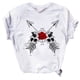 thumbnail image 5 of Camiseta de manga corta suelta con cuello redondo y estampado informal a la moda para mujer Pompotops  hfajkhk126888, 5 of 5