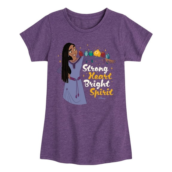 Disney Wish - Strong Heart Bright Spirit - Toddler & Youth Girls Short Sleeve Graphic T-Shirt