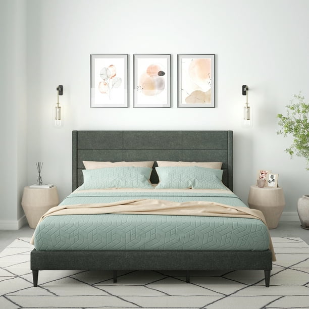 Pax Upholstered Platform Bed Frame, What To Use Clean Fabric Headboard