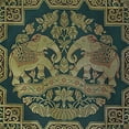 thumbnail image 4 of Stylo Culture Ethnic Living Room Brocade Dark Green And Gold Throw Pillow Covers 12x12 Jacquard Weave Banarsi Indoor Outdoor Pillow Covers Elephant 30x30 cm Decorative Cushion Covers (Set Of 2), 4 of 4