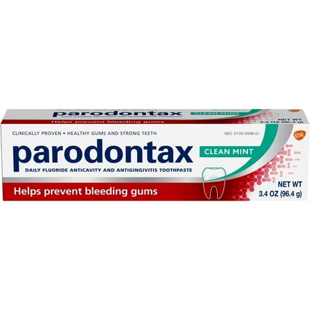 Parodontax Clean Mint Daily Fluoride Anticavity and Antigingivitis Toothpaste For Bleeding Gums, 3.4 oz