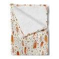 thumbnail image 2 of Aztec Soft Flannel Fleece Throw Blanket, Feather Motifs Symbolic Traditional, Cozy Plush for Indoor and Outdoor Use, 50" x 70", Pale Pink Orange, by Ambesonne, 2 of 5