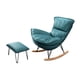 thumbnail image 4 of Sillón,Mecedora tapizada moderna Sillón confort,Lazy Chair Sillón elegante para sala de estar,Respaldo del sillón del sillón del del ocio,Sillón de espacio pequeño Balcón Verde, 4 of 8
