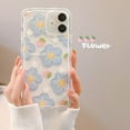 thumbnail image 6 of Compatible for iPhone 12 Mini Clear Case with Flower Cute Strawberry Lace Design for Girls Woman TPU Protective Slim Shockproof Floral Case for iPhone 12 Mini-Blue, 6 of 15