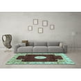 thumbnail image 3 of Ahgly Company Indoor Rectangle Abstract Light Blue Modern Area Rugs, 8' x 12', 3 of 4