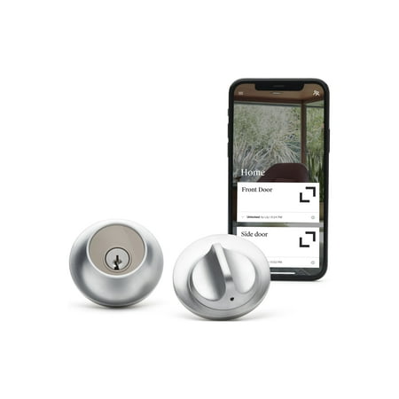 Level Lock Smart Lock - Touch Edition, Keyless Entry Using Touch, a Key Card, or Smartphone. Bluetooth Enabled, Works with Ring and Apple HomeKit - Satin Chrome