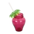 thumbnail image 2 of Supreme Housewares 21 oz Durable Acrylic Plastic Water Tumbler Cup with Lid and Straw, Strawberry Shaped Tumbler, 2 of 3