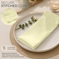 thumbnail image 4 of Ruvanti Cloth Napkins Set of 12, 18x18 Reusable Napkins Cloth Washable, Soft & Durable Table Napkins, Polycotton Chambray Dinner Napkins for Parties, Christmas, Thanksgiving, Weddings - Cream, 4 of 8