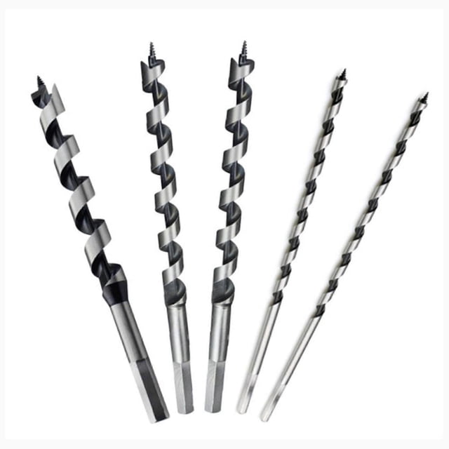 Hex Shank 5Pcs Carpenter's 230mm Drill Bit Woodwork Hole Saw Spiral Wood Drilling for Furniture Cut