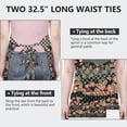 thumbnail image 6 of Pioneer Flower Floral Print Pattern Apron-Garden Aprons for Women with Pockets-Cotton Linen Waterproof Kitchen Cooking Gardening Aprons Adjustable for Kitchen,Cooking,BBQ and Salon 33x27 Inch, 6 of 7