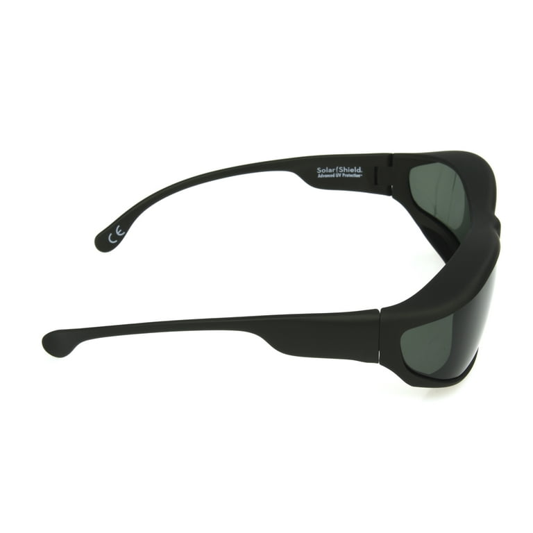 Solar Shield Dioptics Unisex Wrap Sport Sunglasses Black 
