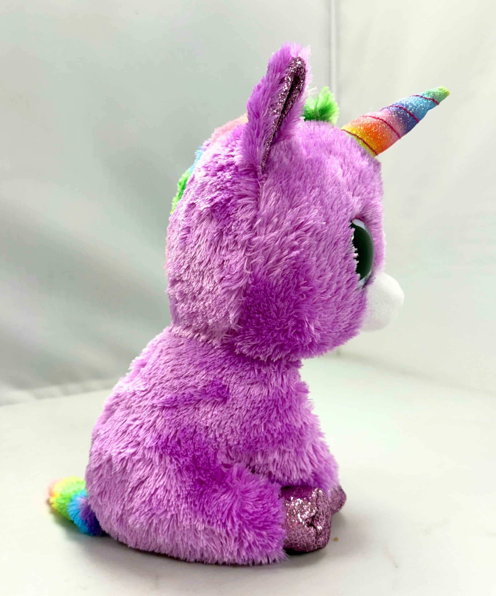TY Beanie Boos - Rosette the Bashful Purple Unicorn with Glitter