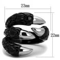 thumbnail image 2 of TK2510 - Two-Tone IP Black (Ion Plating) Stainless Steel Ring with No Stone, 2 of 5