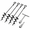 black-4Pack-30", variant on Black 4Pack-30" Heavy Duty Screw In Ground Anchor Trampoline Securing Kit