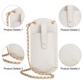 thumbnail image 3 of Estuche Pequeño Para Mujer Con Cordón Y Cadena Para Monedero Para Teléfono - Blanco, 3 of 5