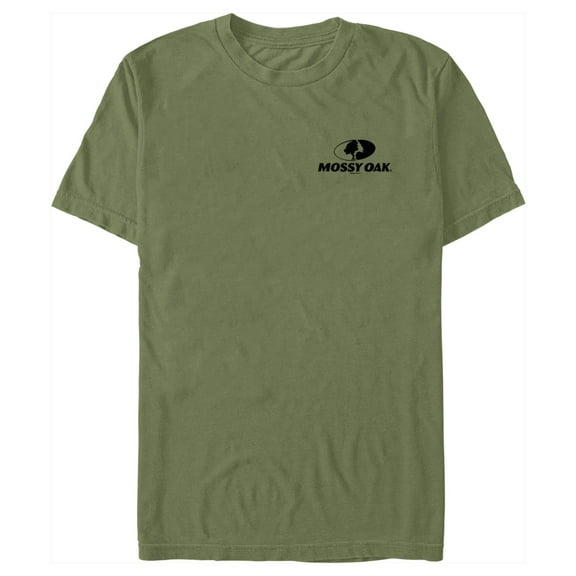 Men's Mossy Oak Small Black Classic Logo  Graphic Tee Military Green 2X Large