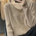 thumbnail image 4 of Women Pure Long Sleeve Crew Neck Soft Warm Pullover Knit Fall Winter Thermal Top for Women Long Sleeve Men S Thermal Underwear Men's Thermal Shirts Thermal Underwear Top for Women 3xl Tall Men Long, 4 of 4