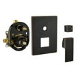 thumbnail image 2 of ANGELES HOME 12" Wall Mounted Shower Faucet Set, Shower System With Square Rain Shower Head and Handheld Shower, Rough in Valve, Hot Cold Water 2.5 GPM,  Oil Rub Bronze, 2 of 6