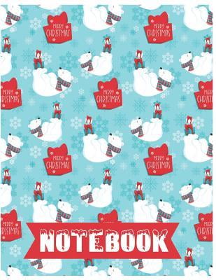 Notebook: Cute Polar Bear Notebook/Journal for Children Animals Lovers to Writing (8.5x11 Inch. 21.59x27.94 cm.) Wide Ruled Line Paperback