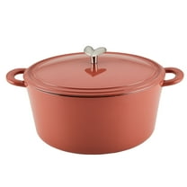 Ayesha Curry Enameled Cast Iron Dutch Oven with Lid, 6 Quart, Redwood
