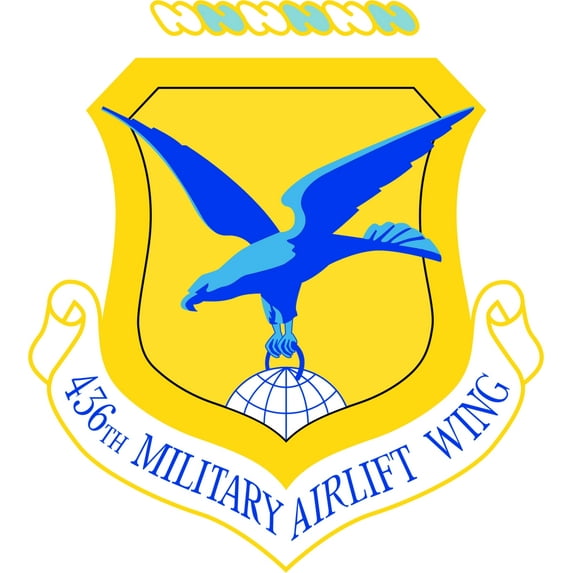 3.8 Inch Air Force 436th Airlift Wing Vinyl Transfer Decal