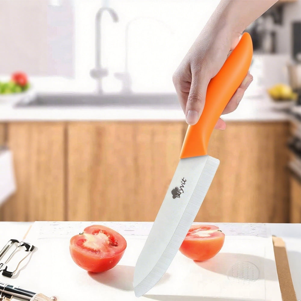 6Pcs Ceramic Knives Set Kitchen Chef Knife with Cover Rustproof Fruit Paring Kives Cutter for Vegetable Lettuce Meat,3" 4" 5" 6" Paring Knife