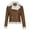 Coffee, variant on Dealovy Leather Jackets for Women Thicken Fleece Lined Winter Coats Sherpa Motorcycle Biker Jacket