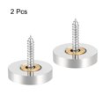 thumbnail image 3 of Uxcell 0.87'' Mirror Screw Decorative Cap Cover Nail  Stainless Steel Silver Tone 2pcs, 3 of 3