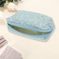 thumbnail image 2 of Bolsita de maquillaje portátil con lentejuelas brillantes para mujeres, ideal para viajes de negocios y vacaciones, color poliéster azul, 2 of 3